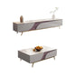 4 Legs Coffee Cocktail Table with Storage Drawers White Marble