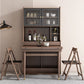 Modern Rectangle Folding Wood Dining Table for Small Space with Storage Clearhalo 'Dining Tables & Seating' 'Dining Tables' 'dining_table' 'furn' 'furn_dining_table' 'Furniture' 'Kitchen & Dining Furniture' 7603899
