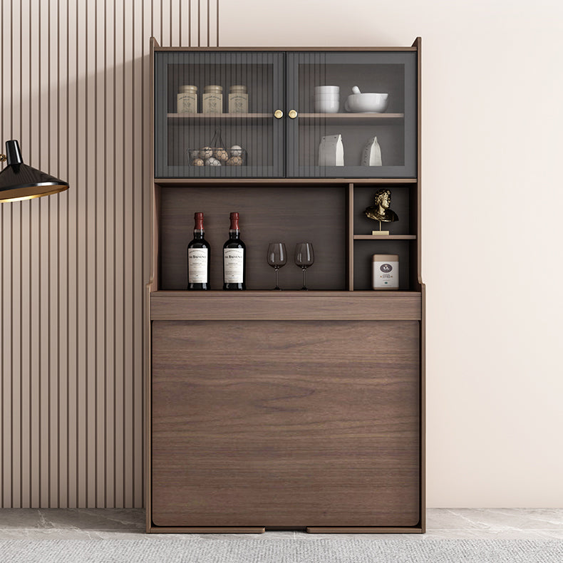 Modern Rectangle Folding Wood Dining Table for Small Space with Storage Clearhalo 'Dining Tables & Seating' 'Dining Tables' 'dining_table' 'furn' 'furn_dining_table' 'Furniture' 'Kitchen & Dining Furniture' 7603907