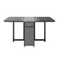 Modern Rectangle Folding Wood Dining Table for Small Space with Pedestal Base
