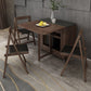 Modern Rectangle Folding Wood Dining Table for Small Space with Pedestal Base