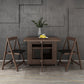 Modern Rectangle Folding Wood Dining Table for Small Space with Pedestal Base