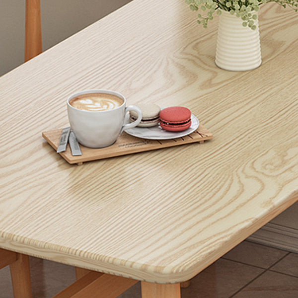 Rectangular Natural Oak Dining Table Wooden Tabletop with Metal Legs Clearhalo 'Dining Tables & Seating' 'Dining Tables' 'dining_table' 'furn' 'furn_dining_table' 'Furniture' 'Kitchen & Dining Furniture' 7603952