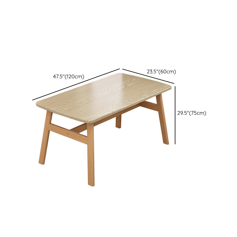 Rectangular Natural Oak Dining Table Wooden Tabletop with Metal Legs Clearhalo 'Dining Tables & Seating' 'Dining Tables' 'dining_table' 'furn' 'furn_dining_table' 'Furniture' 'Kitchen & Dining Furniture' 7603957