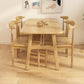 Modern Rectangular Dinner Table Wooden Tabletop with Metal Legs