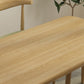 Modern Rectangular Dinner Table Wooden Tabletop with Metal Legs
