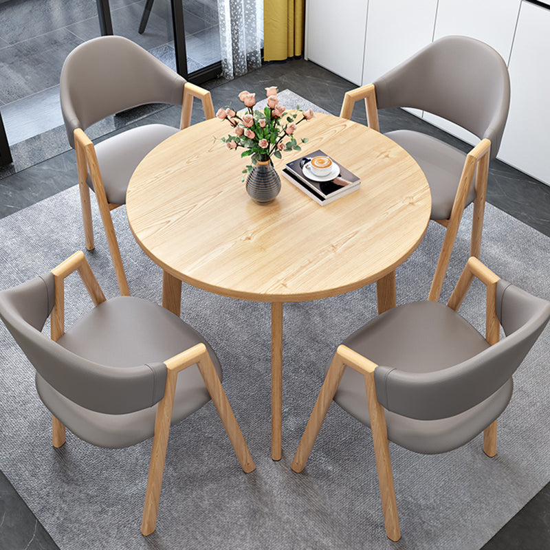 Moderne ronde eettafel van natuurlijk eikenhout voor 2 personen