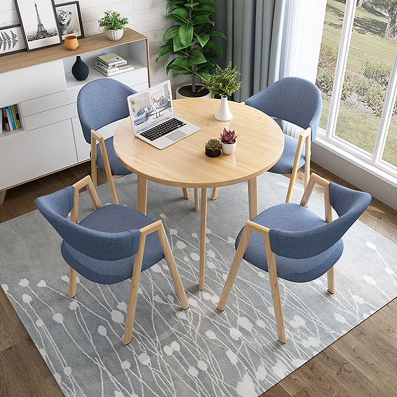 Moderne ronde eettafel van natuurlijk eikenhout voor 2 personen
