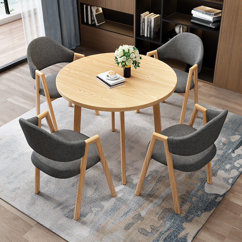 Moderne ronde eettafel van natuurlijk eikenhout voor 2 personen