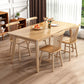 Rectangular Natural Oak Dining Table Solid Wood Tabletop for Living Room