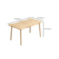 55.1 Inch Rectangular Natural Oak Dining Table Solid Wood Tabletop with 4 Legs