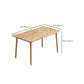 55.1 Inch Rectangular Natural Oak Dining Table Solid Wood Tabletop with 4 Legs