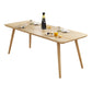 Rechthoekige eettafel Modern natuurlijk eiken massief houten tafelblad voor woonkamer