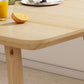 Rechthoekige eettafel Modern natuurlijk eiken massief houten tafelblad voor woonkamer