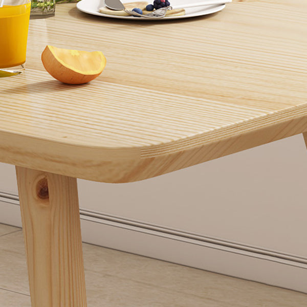 Rechthoekige eettafel Modern natuurlijk eiken massief houten tafelblad voor woonkamer
