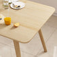 Rechthoekige eettafel Modern natuurlijk eiken massief houten tafelblad voor woonkamer