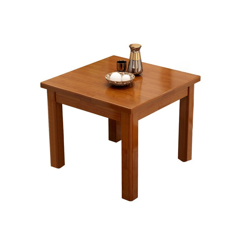 Modern Square Dinner Table Brown Solid Wood Tabletop for 2 Persons Without Chairs Clearhalo 'Dining Tables & Seating' 'Dining Tables' 'dining_table' 'furn' 'furn_dining_table' 'Furniture' 'Kitchen & Dining Furniture' 7604034