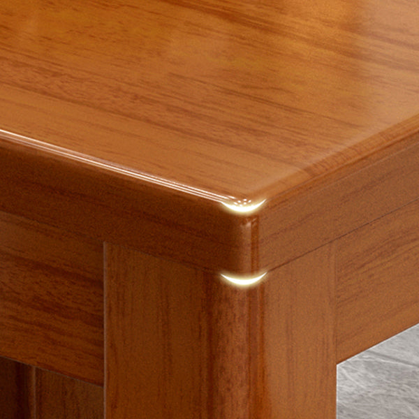 Modern Square Dinner Table Brown Solid Wood Tabletop for 2 Persons Clearhalo 'Dining Tables & Seating' 'Dining Tables' 'dining_table' 'furn' 'furn_dining_table' 'Furniture' 'Kitchen & Dining Furniture' 7604035