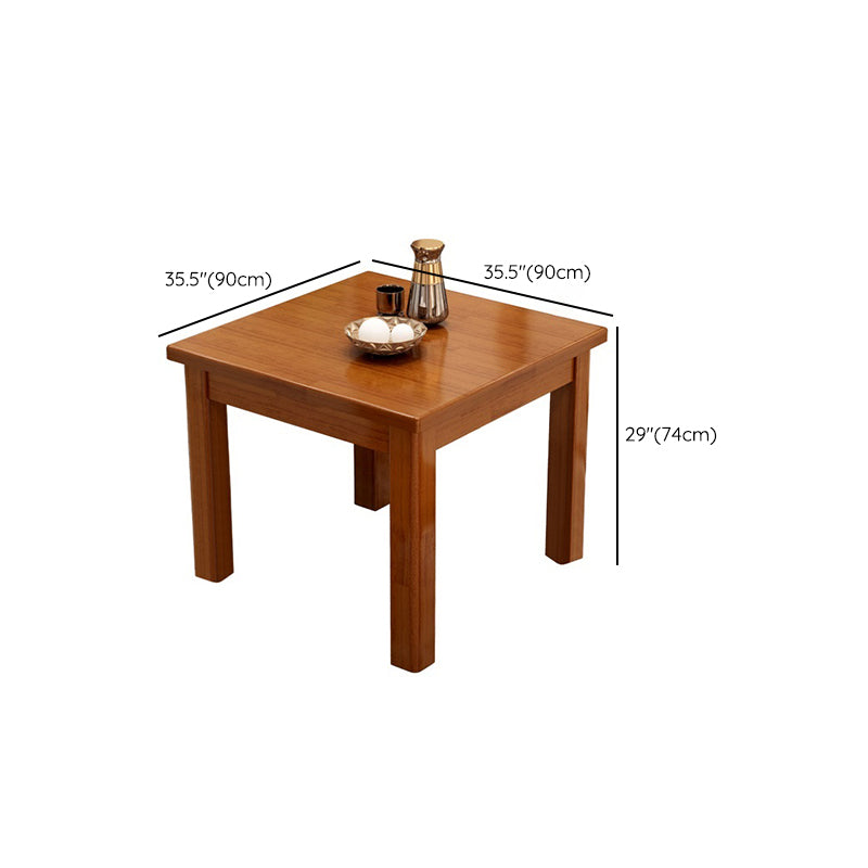 Modern Square Dinner Table Brown Solid Wood Tabletop for 2 Persons Clearhalo 'Dining Tables & Seating' 'Dining Tables' 'dining_table' 'furn' 'furn_dining_table' 'Furniture' 'Kitchen & Dining Furniture' 7604040