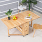 Moderne stijl rechthoekige massief houten eettafel met neerklapbaar blad, 59" x 31,5" x 29,5"