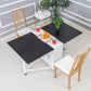 Moderne stijl rechthoekige massief houten eettafel met neerklapbaar blad, 59" x 31,5" x 29,5"