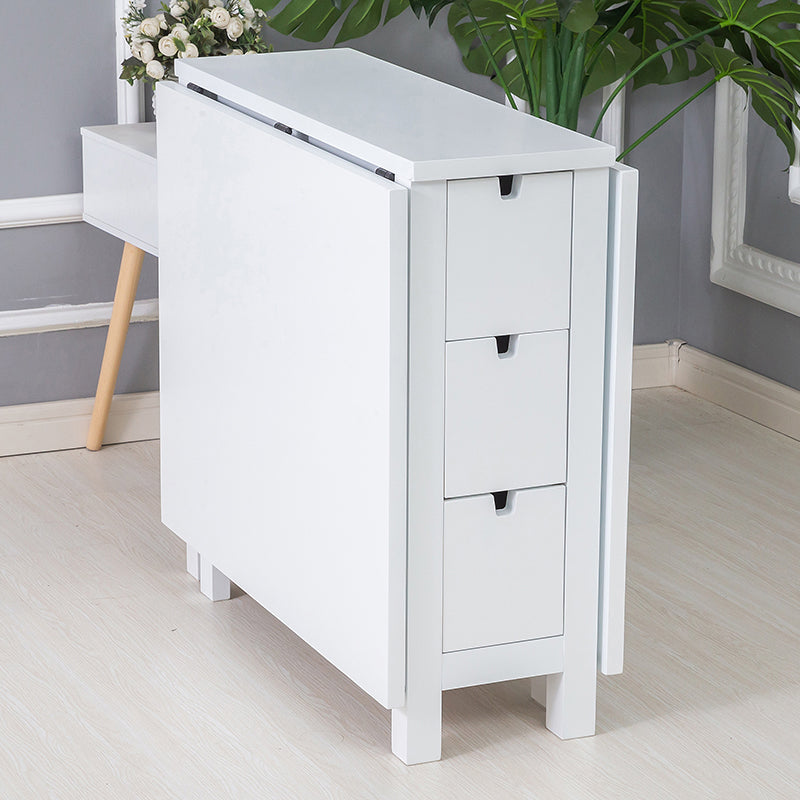 Moderne stijl rechthoekige massief houten eettafel met neerklapbaar blad, 59" x 31,5" x 29,5"