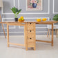 Moderne stijl rechthoekige massief houten eettafel met neerklapbaar blad, 59" x 31,5" x 29,5"