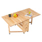 Moderne stijl rechthoekige massief houten eettafel met neerklapbaar blad, 59" x 31,5" x 29,5"