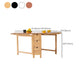 Moderne stijl rechthoekige massief houten eettafel met neerklapbaar blad, 59" x 31,5" x 29,5"