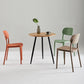 Silla de plástico de silla lateral de apilamiento interior moderno con tapizado