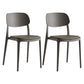 Silla de plástico de silla lateral de apilamiento interior moderno con tapizado
