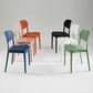 Silla de plástico de silla lateral de apilamiento interior moderno con tapizado