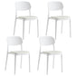 Silla de plástico de silla lateral de apilamiento interior moderno con tapizado