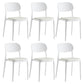 Silla de plástico de silla lateral de apilamiento interior moderno con tapizado