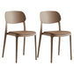 Silla de plástico de silla lateral de apilamiento interior moderno con tapizado