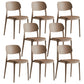 Silla de plástico de silla lateral de apilamiento interior moderno con tapizado