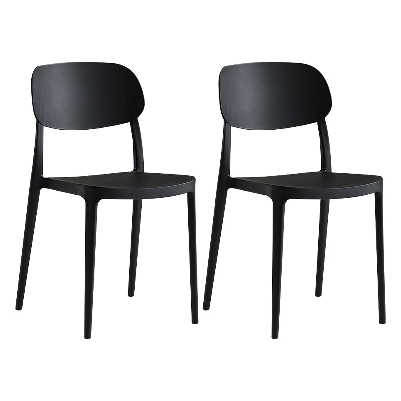 Silla de plástico de silla lateral de apilamiento interior moderno con tapizado