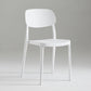 Silla de plástico de silla lateral de apilamiento interior moderno con tapizado