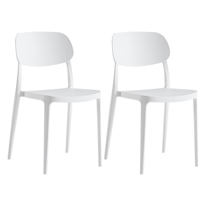 Silla de plástico de silla lateral de apilamiento interior moderno con tapizado
