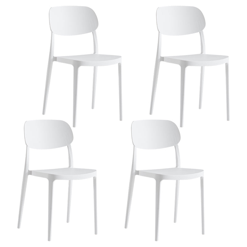 Silla de plástico de silla lateral de apilamiento interior moderno con tapizado