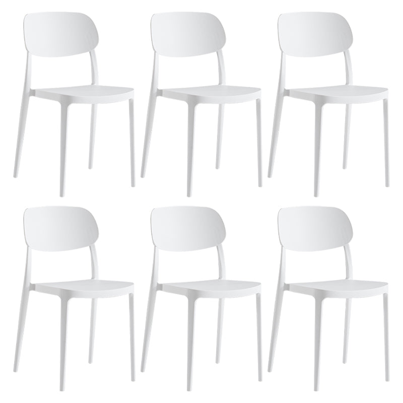 Silla de plástico de silla lateral de apilamiento interior moderno con tapizado