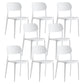 Silla de plástico de silla lateral de apilamiento interior moderno con tapizado