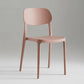 Silla de plástico de silla lateral de apilamiento interior moderno con tapizado