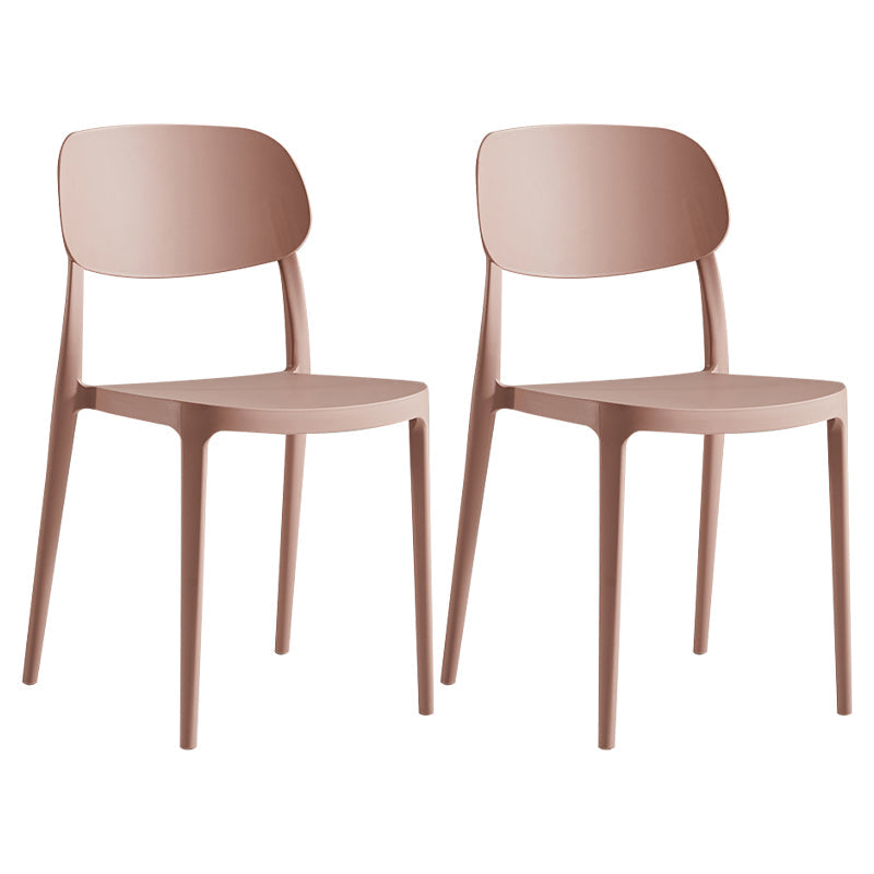 Silla de plástico de silla lateral de apilamiento interior moderno con tapizado