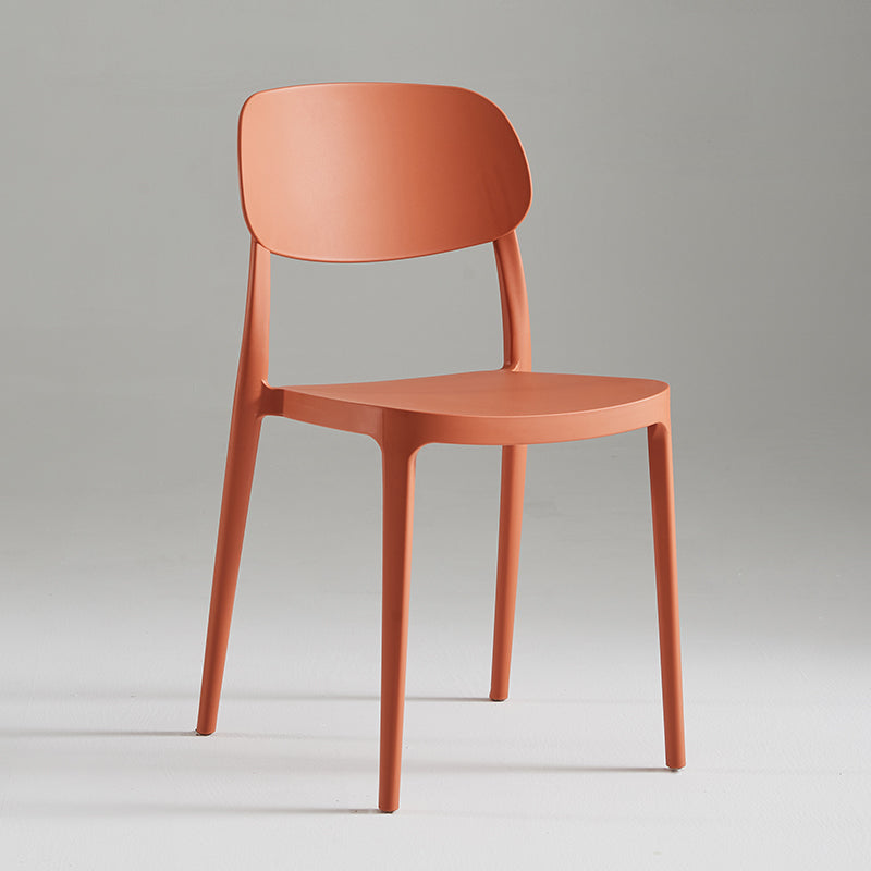 Silla de plástico de silla lateral de apilamiento interior moderno con tapizado