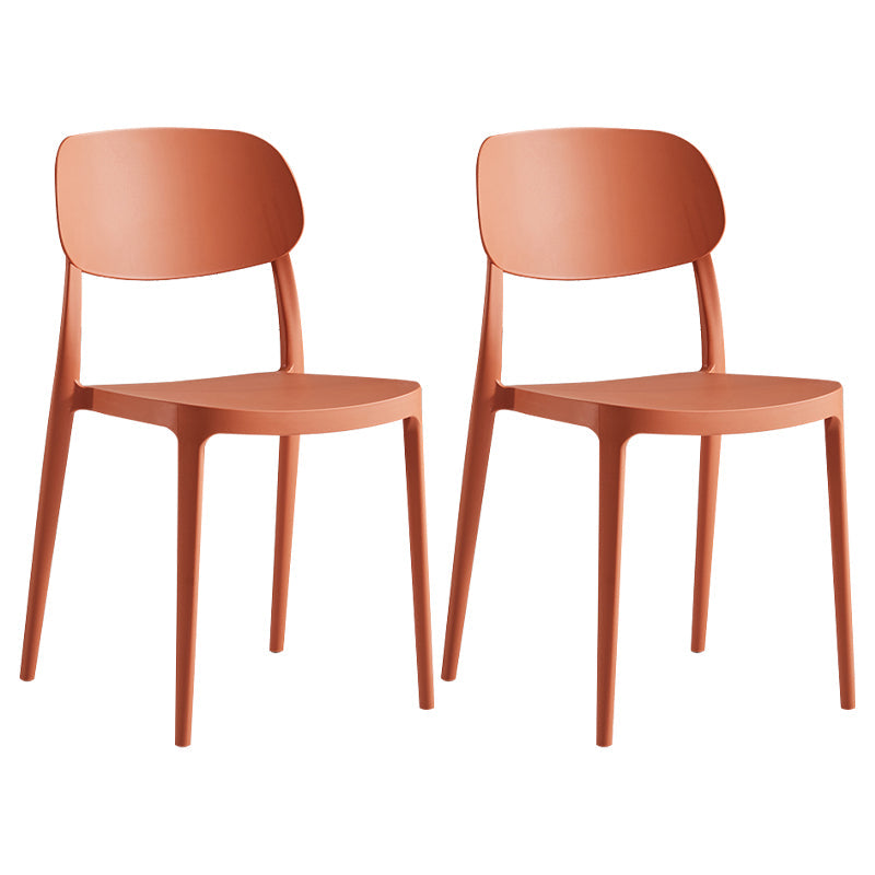 Silla de plástico de silla lateral de apilamiento interior moderno con tapizado