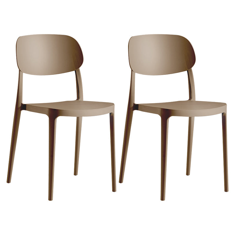 Silla de plástico de silla lateral de apilamiento interior moderno con tapizado