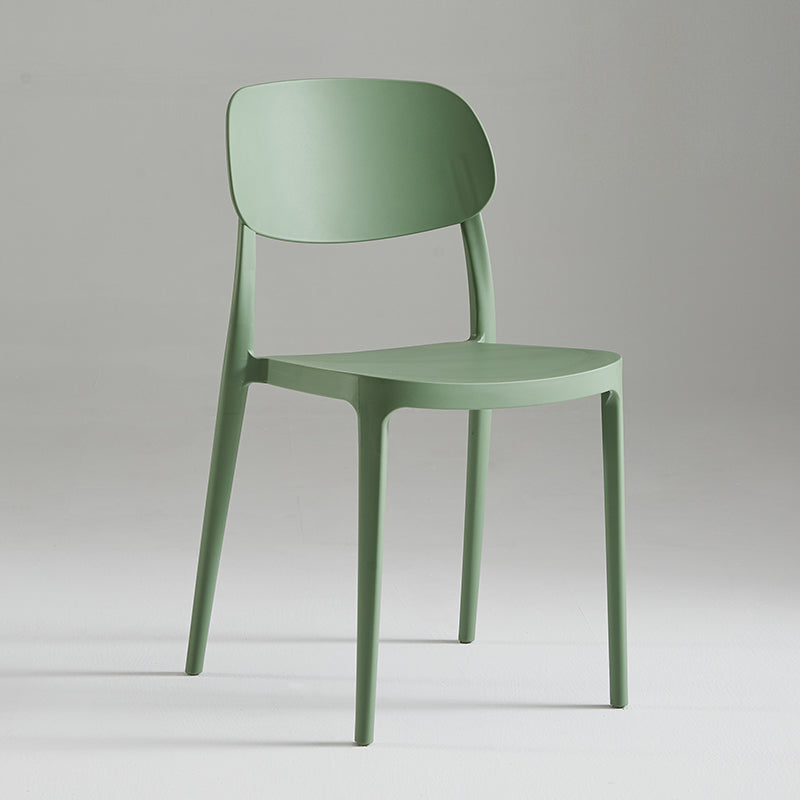 Silla de plástico de silla lateral de apilamiento interior moderno con tapizado