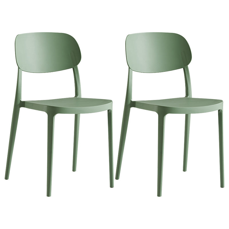 Silla de plástico de silla lateral de apilamiento interior moderno con tapizado