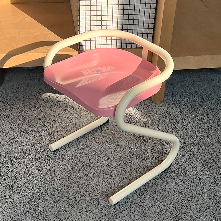 Metalen frame eetkamerstoel Moderne indoor plastic Backless Chair